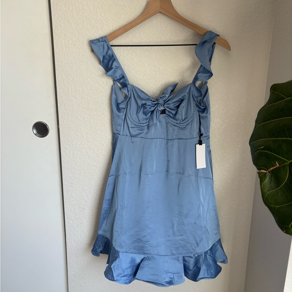 Blue silk dress never worn